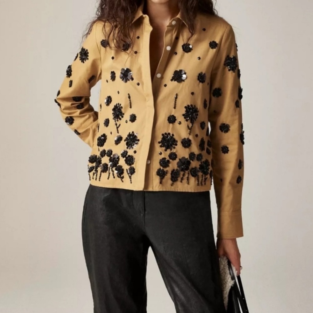 Embroidered Tan Jacket